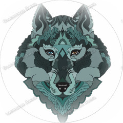 Славянская наклейка «Тотем Волка»
