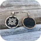 Кулон из серебра «Щит» (Квадрат Сварога)