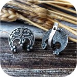 Серьги серебряные «Лунницы» (застёжка) Серьги серебряные «Лунницы» (застёжка)