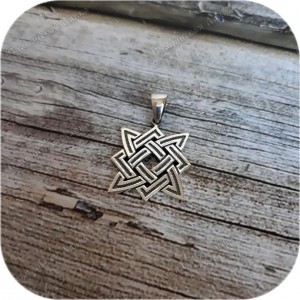 Кулон из серебра «Квадрат Сварога» малый
