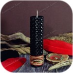 Свеча из цветной вощины «Очищение» (чёрная)
