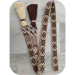 Тканый пояс Плодородие бежево-шоколадный