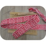 Пояс Счастливое Материнство бело-красный