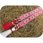 Пояс Славец бело-красный