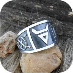 Перстень из серебра «Символ Велеса»
