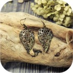 Этнические серьги «Щит» (латунь)