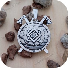 Кулон из серебра «Боевой Щит» (Квадрат Сварога)