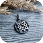 Малый кулон из серебра «Звезда Лады»