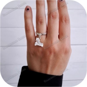 Серебряное кольцо «Коник»