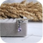 Серебряное кольцо «Капля»