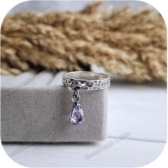 Серебряное кольцо «Капля»