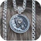 Двухсторонний серебряный оберег «Росомаха»