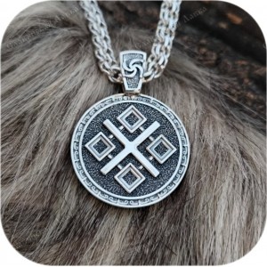 Двухсторонний серебряный оберег «Росомаха»