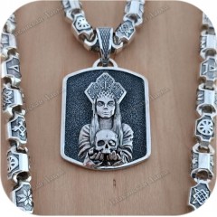 Богатырский серебряный оберег «Марена»