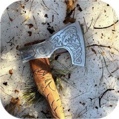 Кованый топор «Фенрир» с удлинённой ручкой (НАЛИЧИЕ)