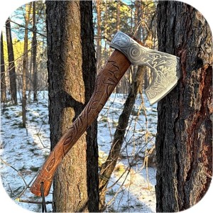 Кованый топор «Фенрир» с удлинённой ручкой (НАЛИЧИЕ)
