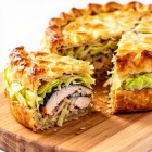 Пирог рыбный с капустой