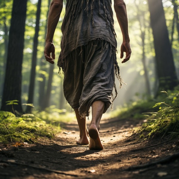 Человек босиком
